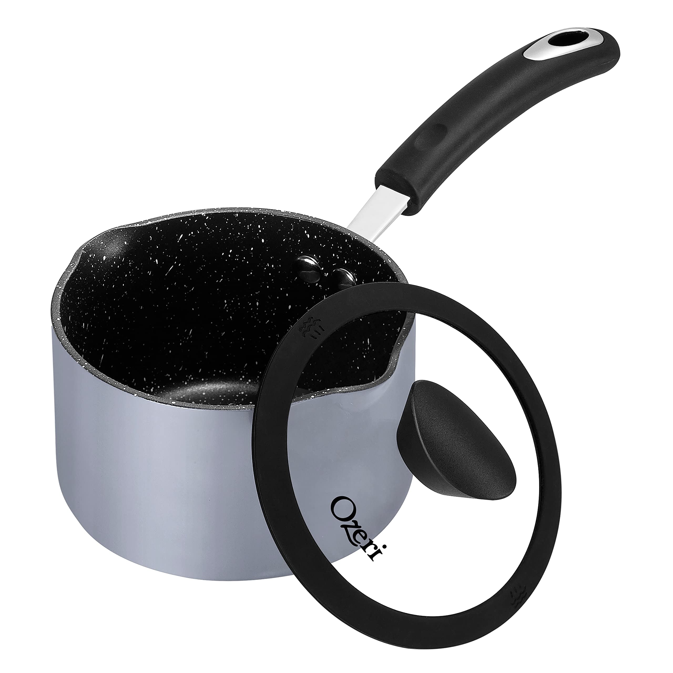 The All-In-One Stone Saucepan and Cooking Pot by Ozeri - 100% APEO, GenX, PFBS, PFOS, PFOA, NMP and NEP-Free German-Made Coating Image