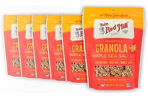 Bob's Red Mill Maple Sea Salt Granola, 11oz (Pack of 6) - Non GMO, Whole Grain, Kosher
