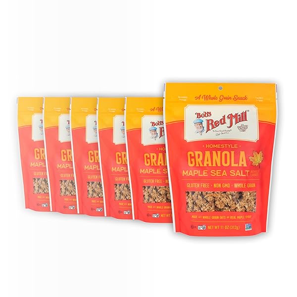 BOB’S RED MILL MAPLE SEA SALT GRANOLA, 11OZ (PACK OF 6) – NON GMO, WHOLE GRAIN, KOSHER