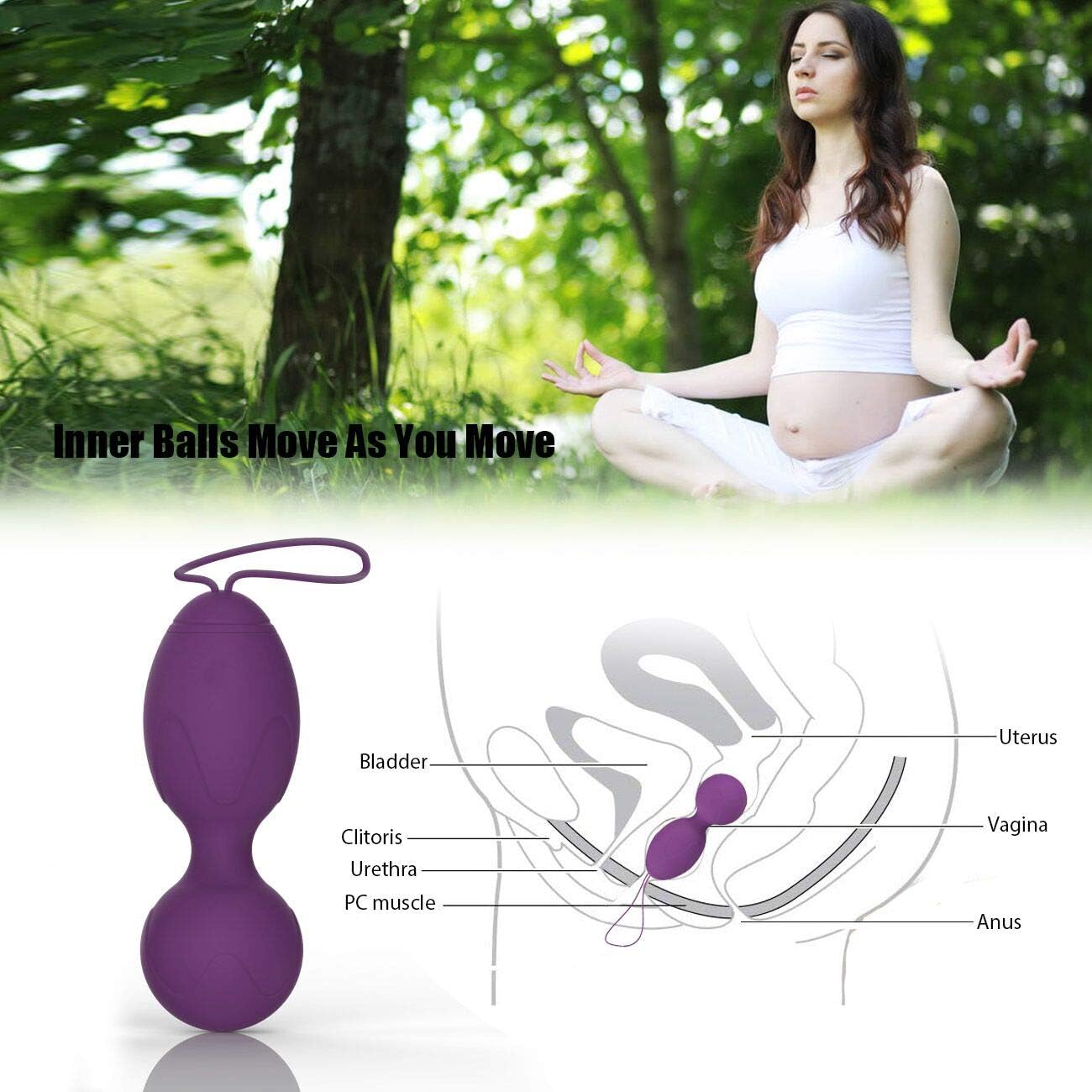 Kegel Balls for Women by Acvioo, 360° Flexible Silicone Kegel Exercise Weights for Bladder Control, Pelvic Floor Exercises & Tightening: Health & Personal Care