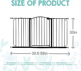 Regalo Safety Super Wide Arched Baby Gate Bronze 75-150 cm Extensions Included view 3