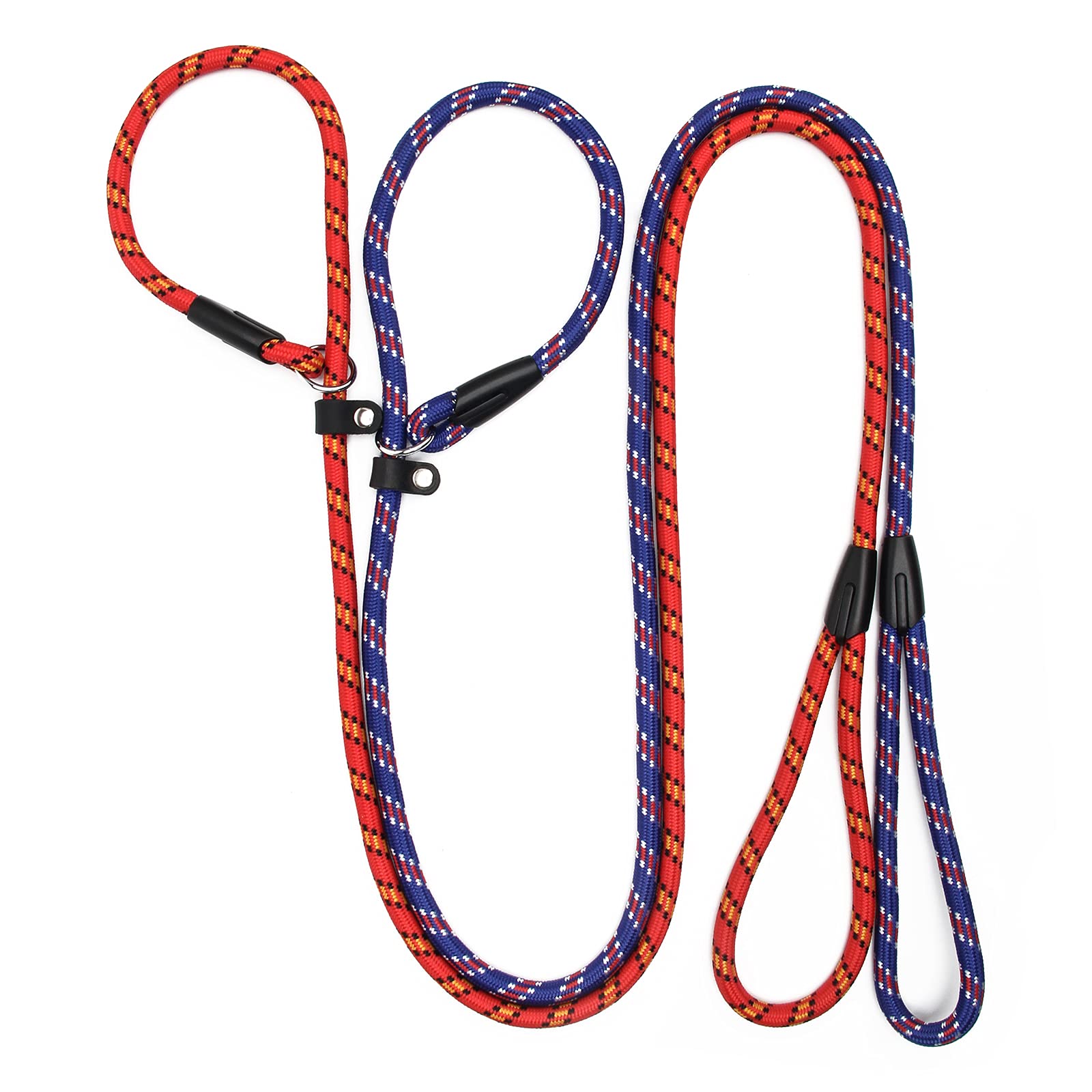 Zhichengbosi 2 PCS Adjustable Dog Leash Nylon Training Lead Leash Durable, Soft For Dogs 10-80 lbs (red+blue) — image 1