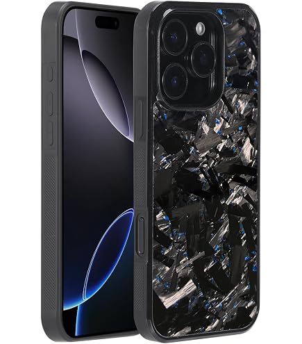 Bpoeee Carbon Fiber Handyhülle Für IPhone – Geschmiedetes Carbon, Magnetisch, Stoßfest (Farbe: Lila, IPhone 15)