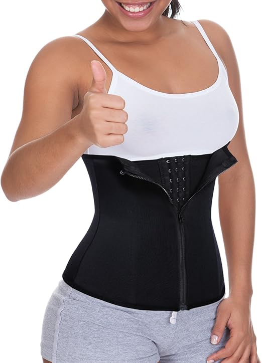 Women Waist Trainer Corset Cincher Zipper Body Shaper for