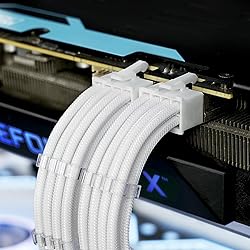 Sirlyr PSU Cable Extension Kit,Bright White Sleeved