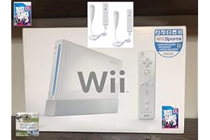Nintendo Wii Console Bundle with Just Dance 3, Wii Sports & 2 Controllers