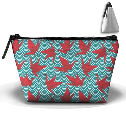Amazoncom Custom Origami Paper Crane Travel Cosmetic Bag