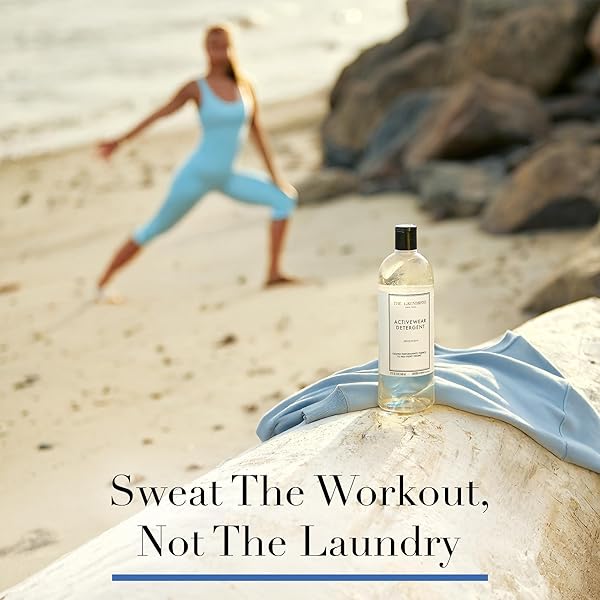 THE LAUNDRESS ACTIVEWEAR LAUNDRY DETERGENT, 32 OZ, MARINE FRAGRANCE, 4-IN-1 ENZYME BLEND FOR WORKOUT PERFORMANCE FABRICS, FIGHTS SWEAT ODORS & STAINS, USDA CERTIFIED BIOBASED PRODUCT (90%)