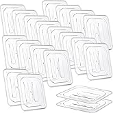 Hoolerry 24 Pcs Food Pan Lid with Handle Polycarbonate 1/6 Size Hotel Pan Cover Clear Lid for Restaurant Commercial Food Container and Storage