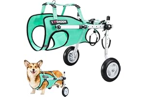 Nasjac Dog Wheelchair for Back Legs - Lightweight Portable Wheelchair with Reflective Stripes, Adjustable Pet Wheelchair Cart for Senior, Arthritis, Paralyzed, Injured, or Disabled Dogs