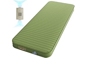 PineHike Camping Sleeping Pad, 4" Ultra-Thick Memory Foam Camping Mat with Built-in Electric Pump, 9.5 R-Value Insulated Self Inflating Air Mattress Sleeping Pads for Car Travel Tent Essentials