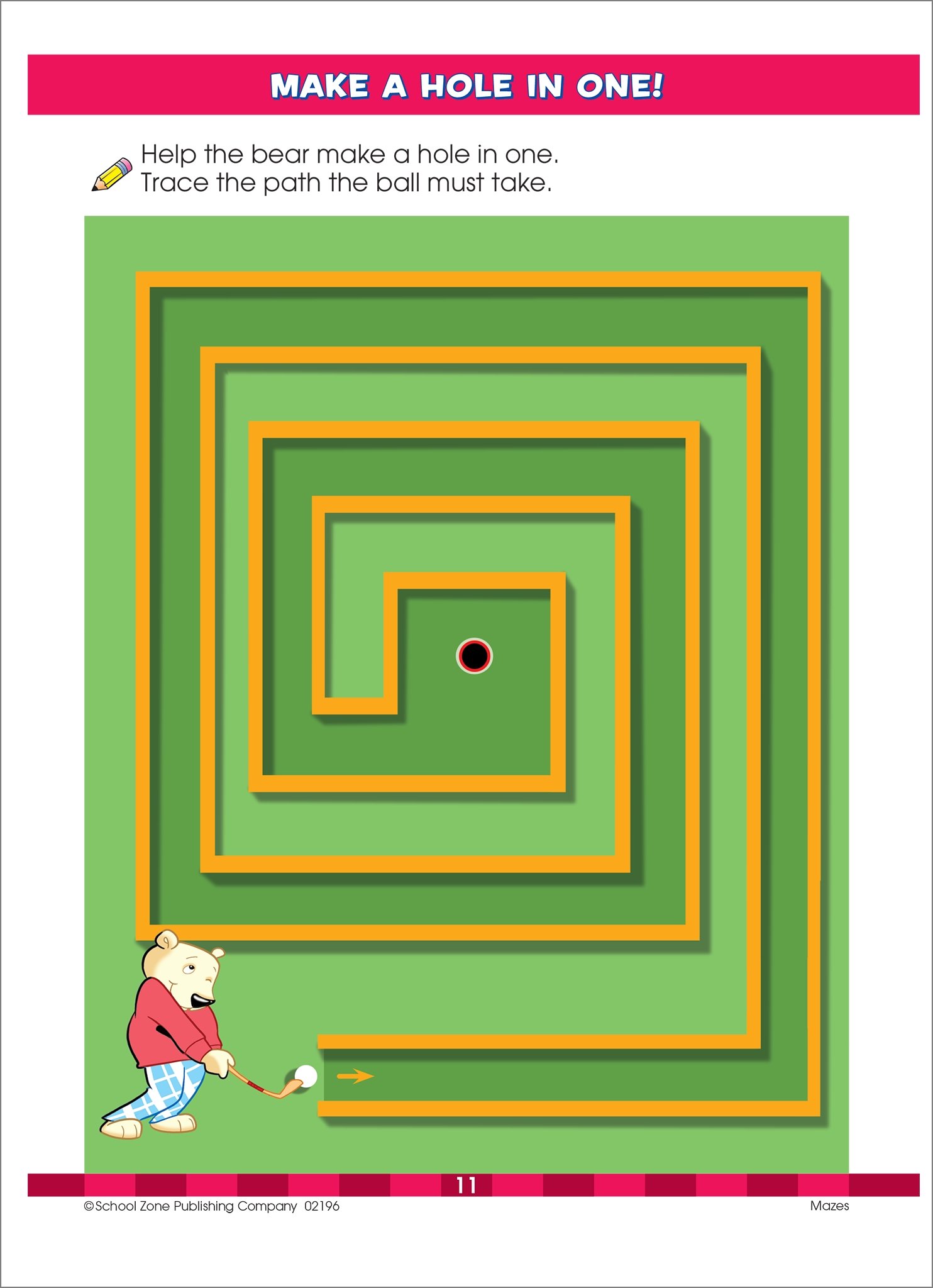 school zone mazes preschool workbook 32 pages ages 3 to 5 preschool to kindergarten maze puzzles colorful pictures and more school zone activity zone workbook series school zone joan hoffman