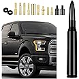 Car Bullet Antenna with Adapter & Washer,Car Accessories Exterior AM/FM Radio Antenna for Car Decorations and Signal Enhancem