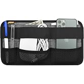 Portable Tech Organizer Attachable to Laptop for Electronics, Cables, Mouse, Power Bank, USB Adapter, Charger, Cellphone - Gray