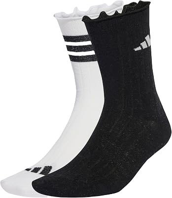 Unisex adulto Glow Sock 2 Pair Pack Socks, white/black/grey one, 40-42