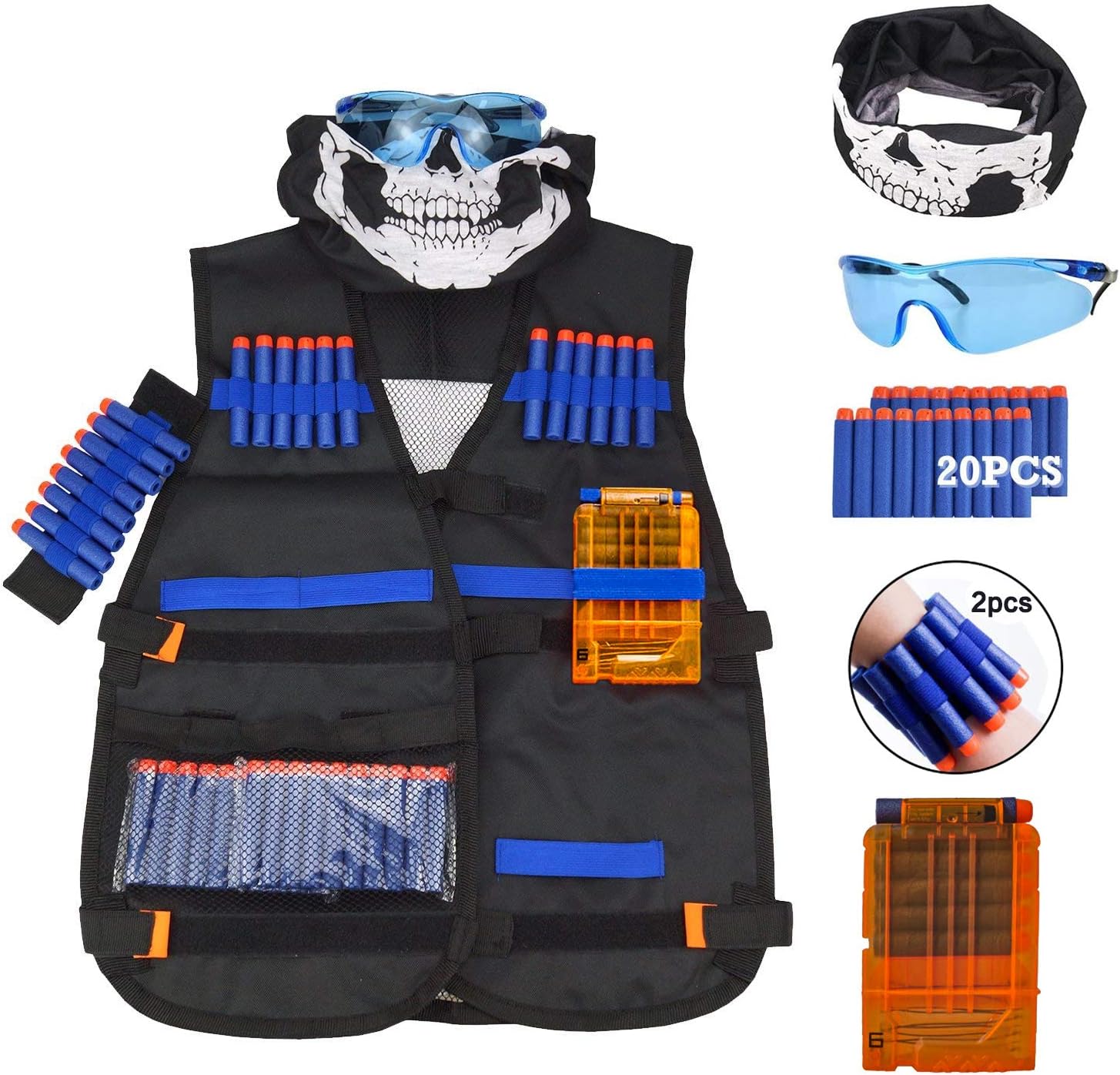 Tactical Vest Kit for Nerf Guns NStrike Elite Series Blasters