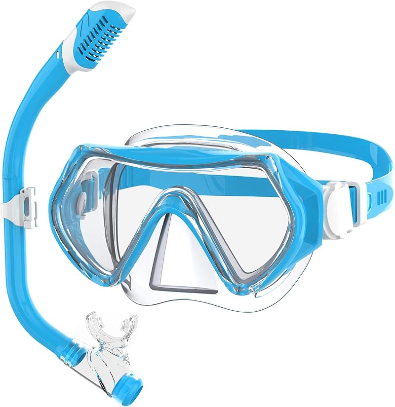 Findway Kids Snorkel Mask 180° View Anti Fog No Leak Diving Goggle 5-16