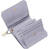 uxcell Leather Wallet Credit Card Holder Minimalist Front Pocket Wallet for Women and Men Gift on Birthdays Thanksgiving, Purple
