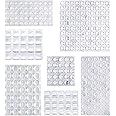 Amazon Basics Cabinet Door Bumper, Clear Self Adhesive Bumpers Pads for Surface Protection and Noise Reduction, 300-Piece, 6.9 x 4.5 x 0.6 inch