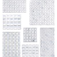 Amazon Basics 300-Piece Clear Self Adhesive Rubber Bumpers Pads, 6.9 x 4.5 x 0.6 Inch
