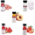 LorAnn SS flavors in 1 dram bottles (.0125 fl oz - 3.7ml) -5 pack includes - Watermelon, Strawberry, Cotton Candy, Bubble Gum