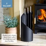 Valiant Fun 3-Piece Concealed Fireside Companion Set Black Satin Finish view 3