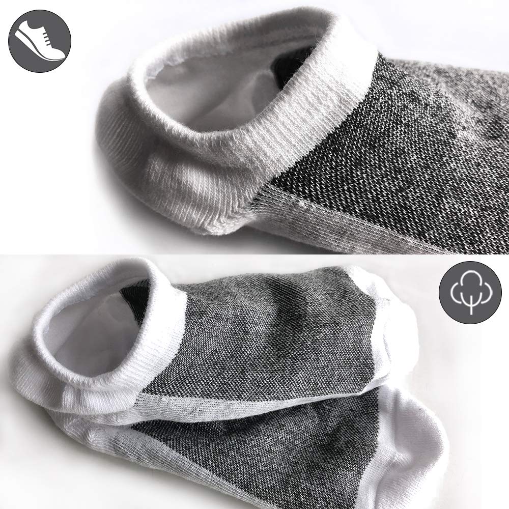 SIXDAYSOX Cotton No Show Socks for Men & Women 8 Pairs Invisible Low Cut with Non Slip Sports Ankle Socks for Trainers, Size 6-11 (8 Pairs Mix2, US Size 6-11/ EU Size 37-46)