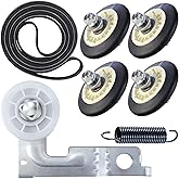 Upgraded Dryer Repair Kit Compatible with LG Kenmore Dryers Includes 4581EL2002C Dryer Drum Roller 4400EL2001A Dryer Belt 4561EL3002A Idler Pulley and Spring，Figures 6 and 7 are Fit Models