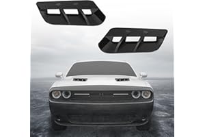 LitMiRaCle Engine Hood Air Outlet Vent Moulding Cover Trim Decorative Vent Cover Bezels for Dodge Challenger 2015-2022, Carbon Fiber (Not Applicable to Hellcats)