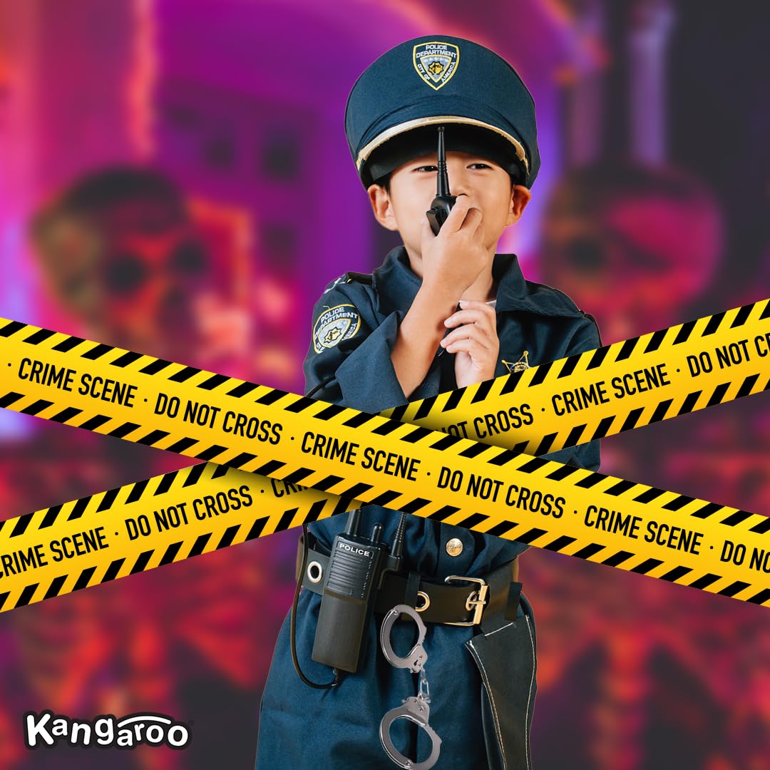 Kangaroo Toy Handcuffs for Kids – Police Role Play Metal Handcuffs with Keys – Fake Pretend Play Stocking Stuffers Handcuff Props – Sheriff Police Costume – Halloween Small Christmas Gifts for Kids