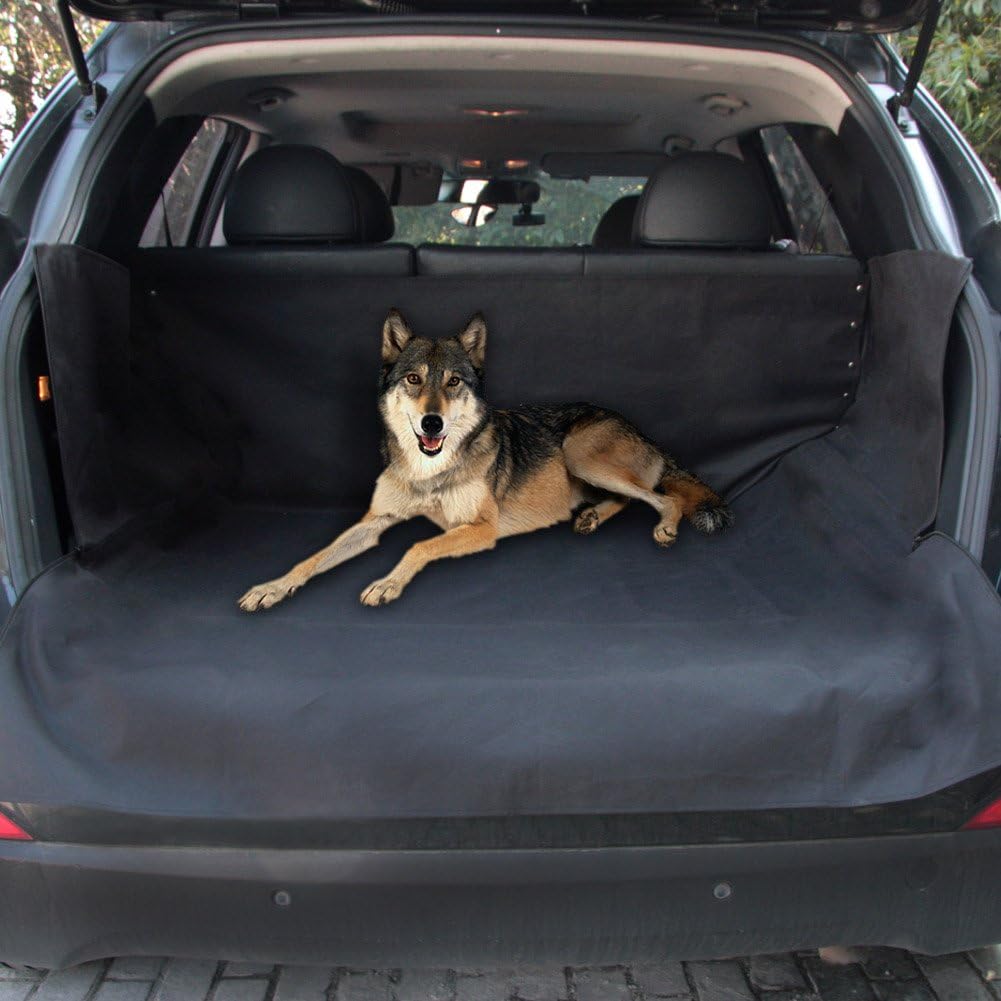 SmartSpec Car Trunk Cover Dog/Pet Waterproof Boot Liner with Bumper Flap Cover Mat Universal fit Car SUV Van Nonslip Washable