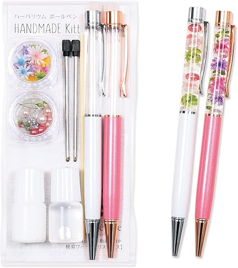 Amazon Co Jp Lilys Epice リリスエピス ハーバリウム ボールペン 手作り キット 2本セット 動画説明書 替え芯 付き 初心者でも簡単 キャンディピンク ミルキーホワイト Bk1c 文房具 オフィス用品