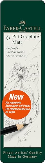 Faber-Castell Art & Graphic Pitt Graphite Matt Pencil Tin of 6 view 2