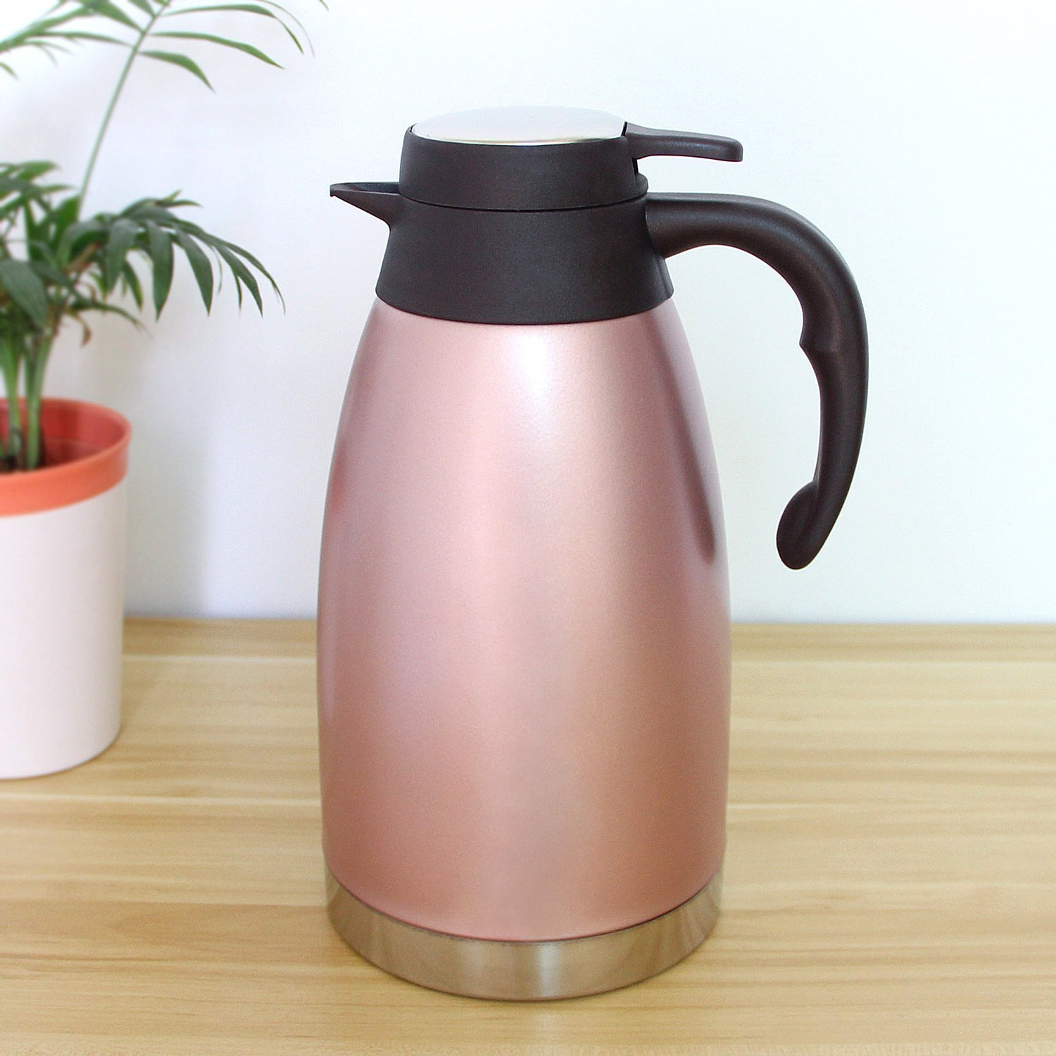 Kaffeekannen Edelstah doppelwandig vakuumisoliert Tee Isolierkanne Karaffe -2litre