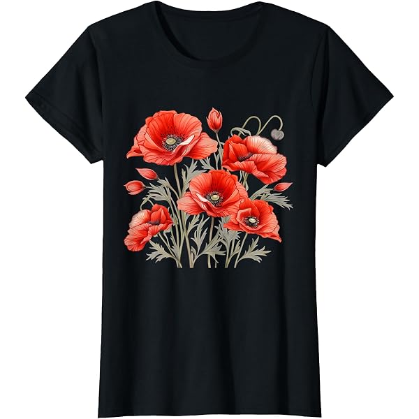 Amazon.com: Poppy Flower Botanical Vintage Poppies Floral Tank Top