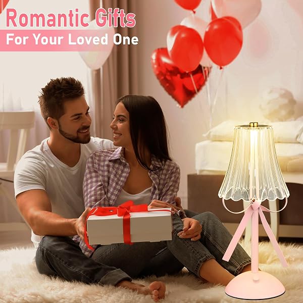 CHUNFUL BOW LAMP PLUGGED IN FOR WOMEN ROOM COQUETTE LAMP METAL TOUCH DESK DECOR 11.8 INCH TALL CUTE BEDSIDE LIGHT WITH SCALLOP SKIRT SHADE MODERN PRINCESS BEDROOM NURSERY DECORATION