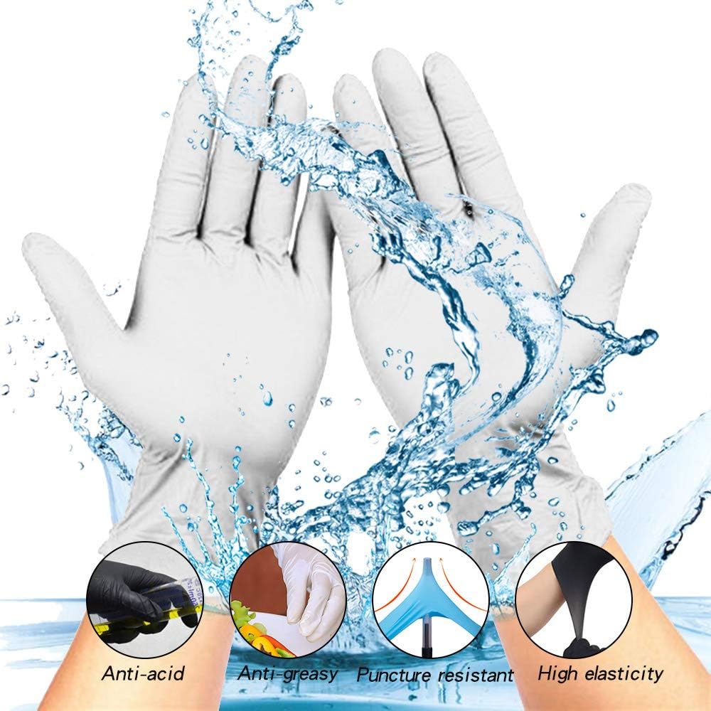 LASPERAL Gloves Latex Dishwashing Kitchen Work Garden Gloves Rubber Gloves Multifunction Gloves 100pcs