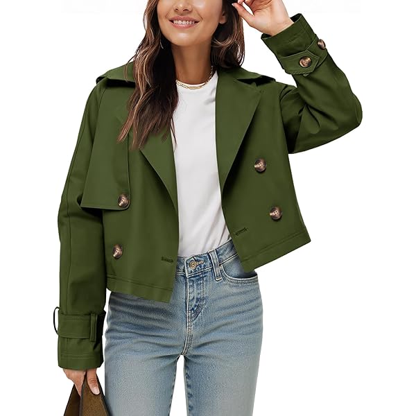 Amazon.com: Women Spring Trench Coat Double Breasted All