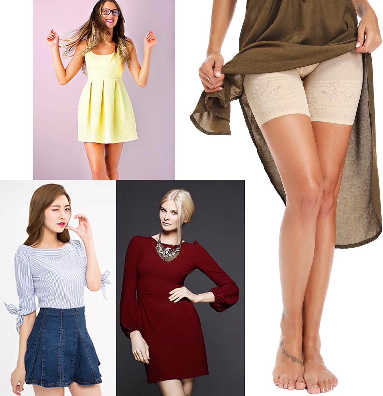 Womens Shapewear Shorts Tummy Control High Waist Panty Thigh Slimmer for Under Dresses at  Women’s Clothing store