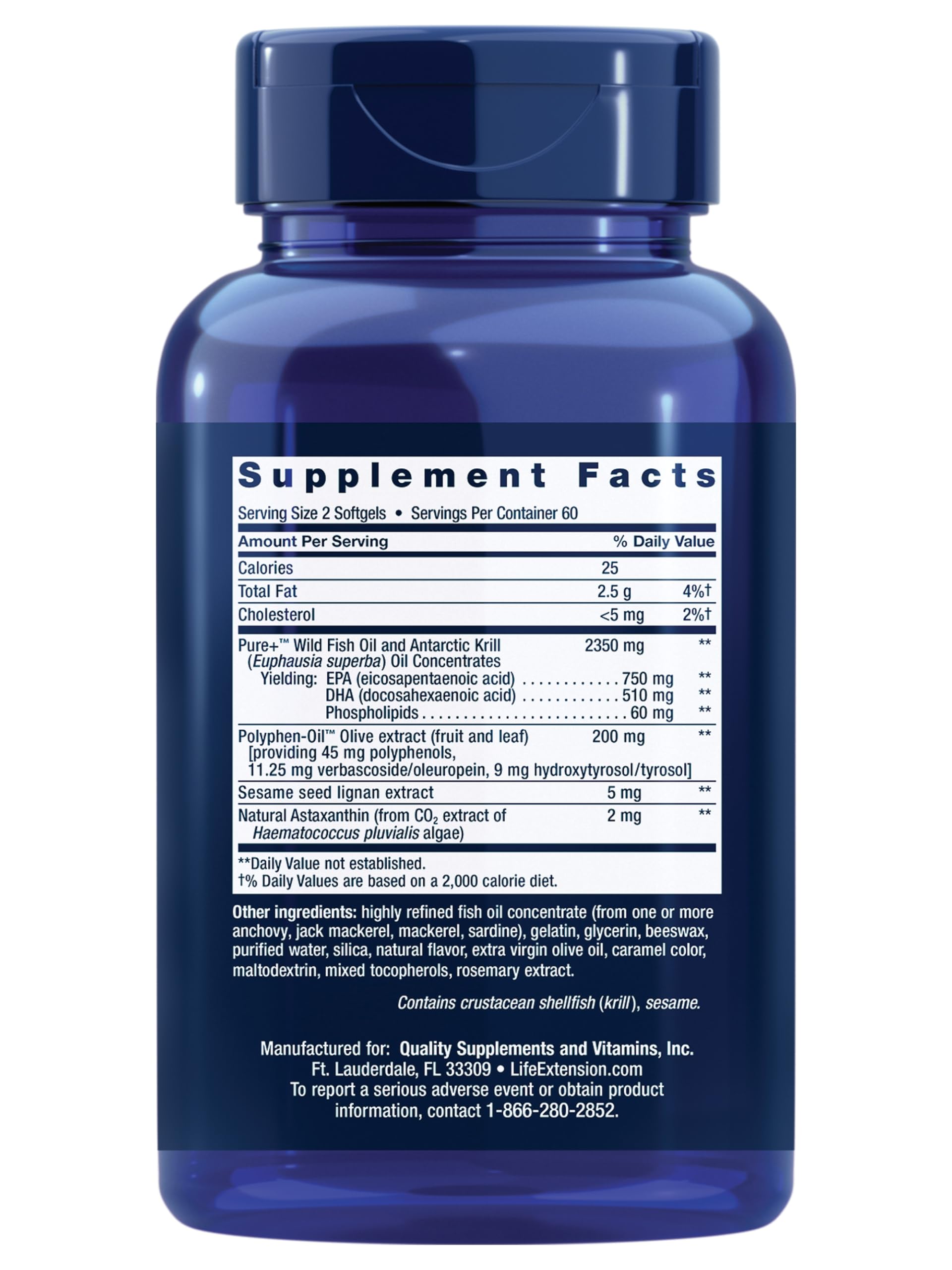 Mua Life Extension Super Omega-3 Plus EPA/DHA Fish Oil, Sesame Lignans ...