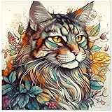 Yoonek Graphics Maine Coon Cat Vinyl Decal Sticker