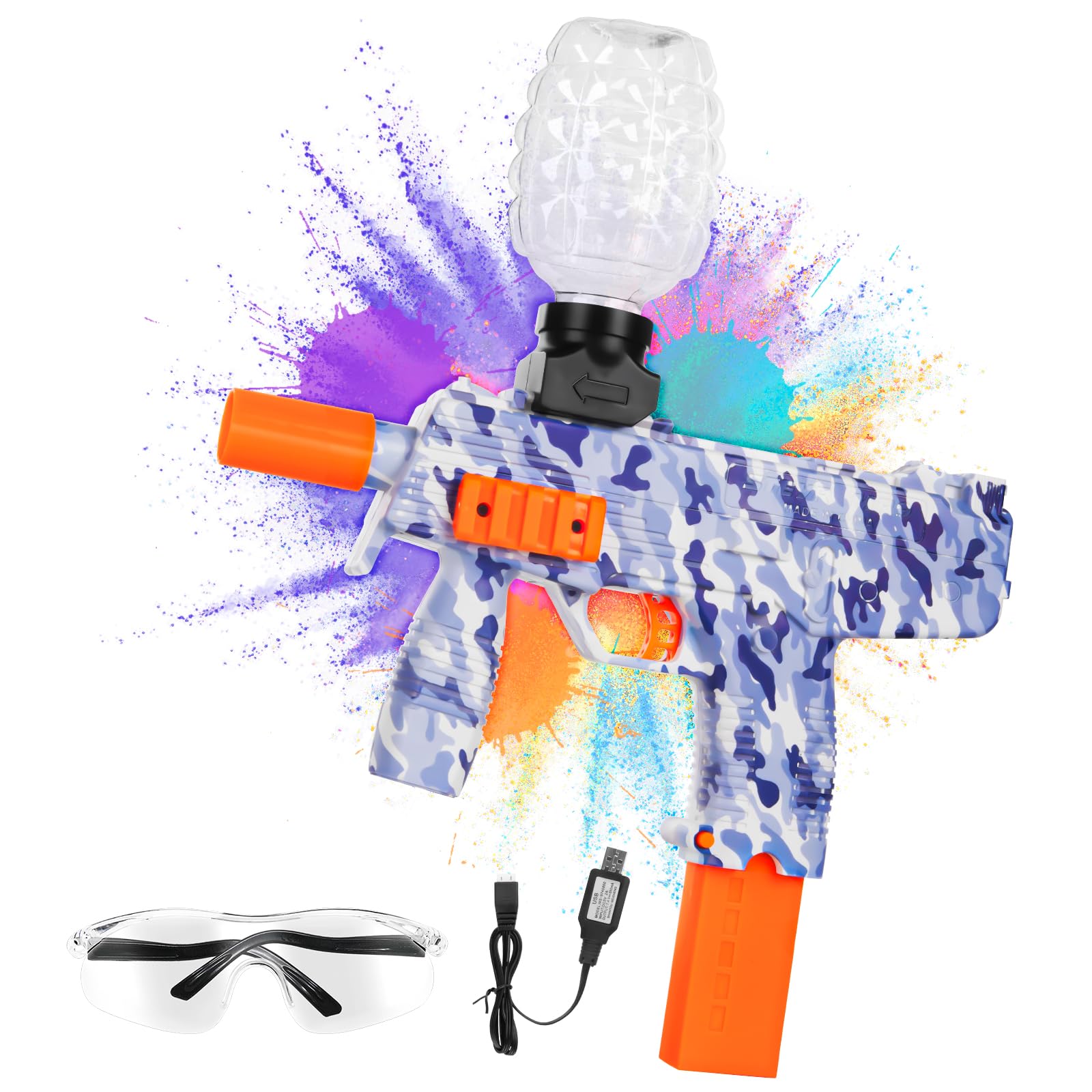 Gel Blaster, Dhapy Electric Gel Blasters with 30000 Rounds and Goggles, Outdoor Sports - Shooting Team Games Toys, Gifts For Teens Adults Aged 12+
