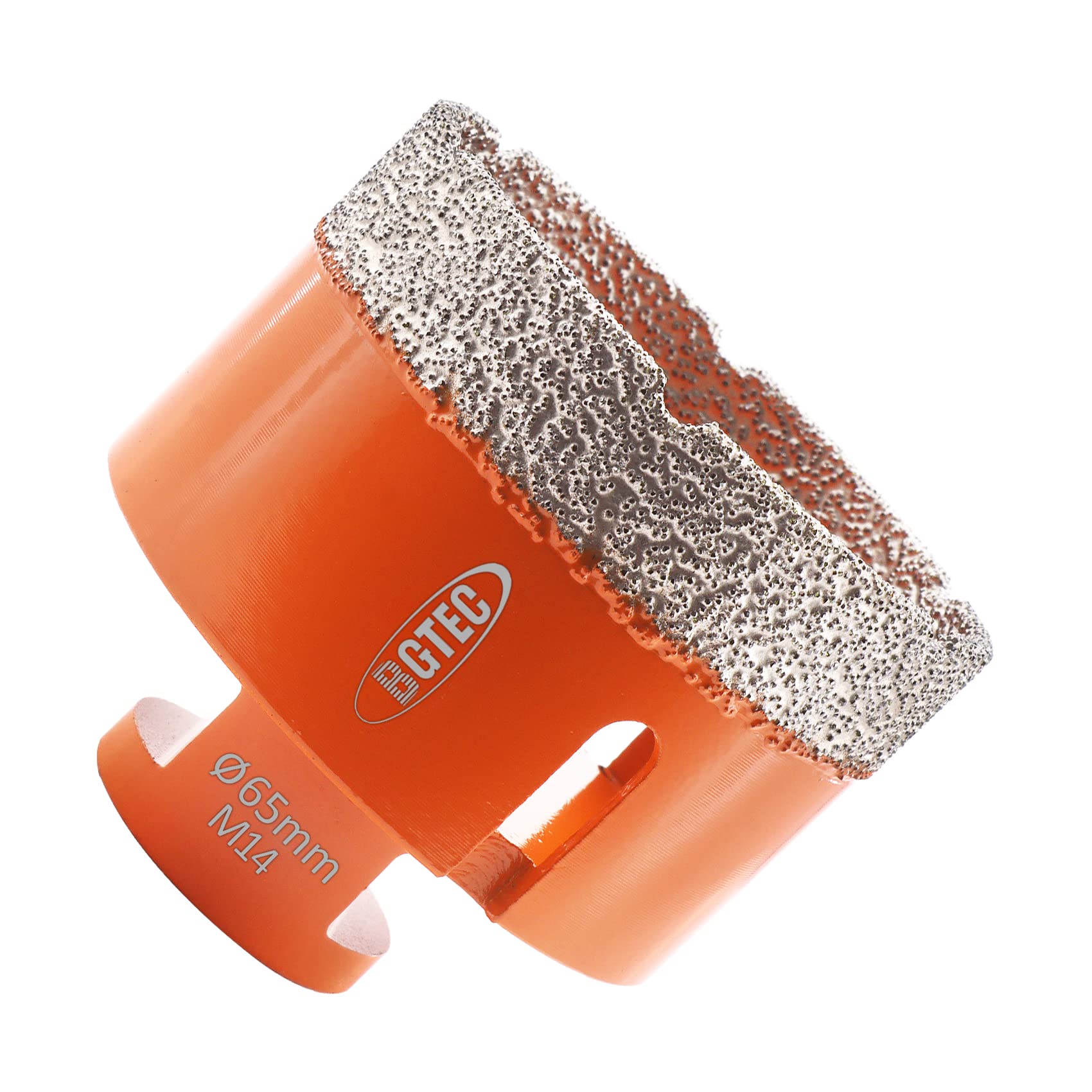 BGTEC Diamond Drill Bit Tile Hole Saw 65mm with M14 Thread for Porcelain Ceramic Tile Granite Marble Masonry Granite Stone Vacuum Brazed Bit 60mm Length