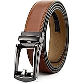 CHAOREN Ratchet Boys Belt, Kids Dress Leather Belt with Click Closure, Adjustable for Casual and Formal Wear