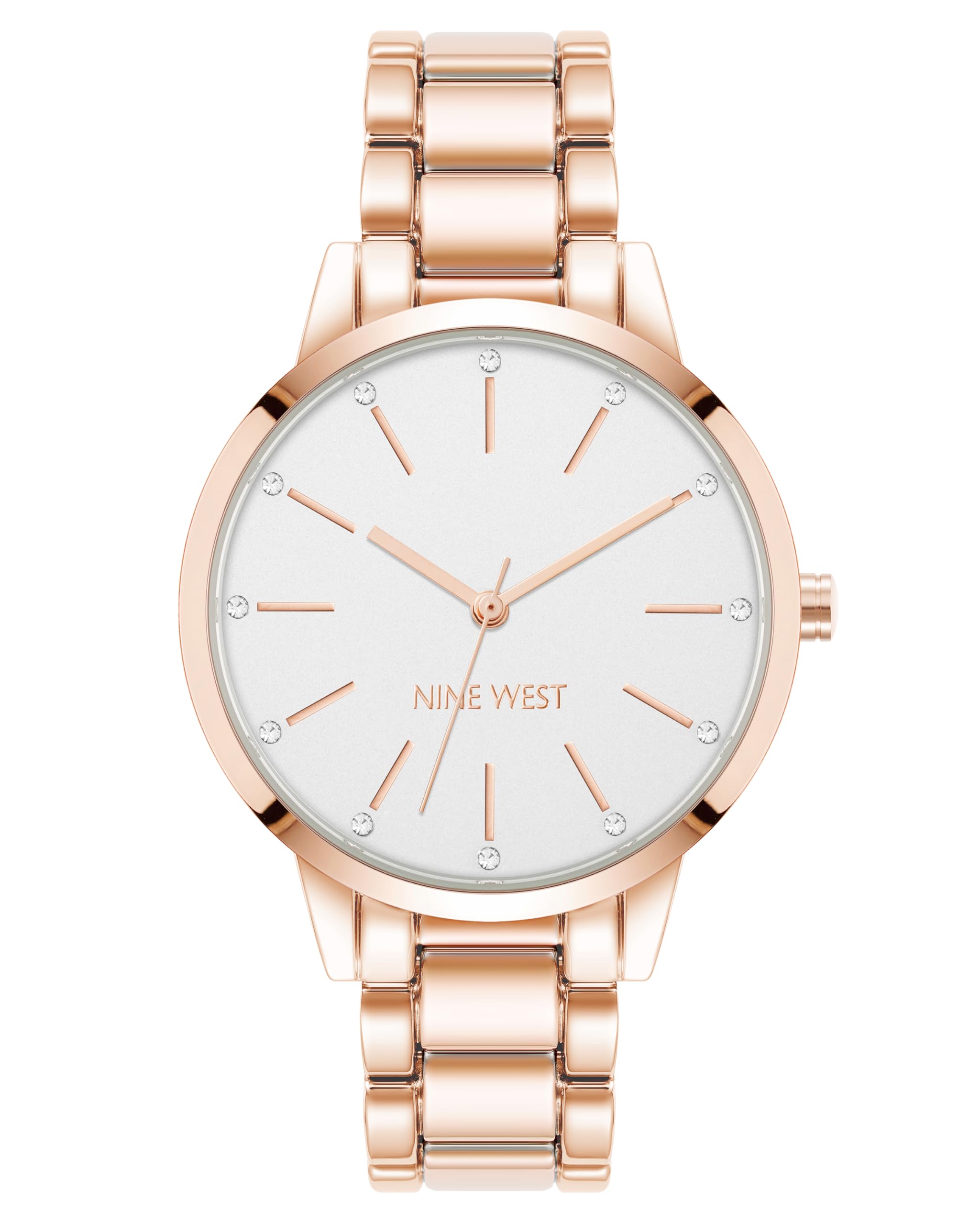 Nine West Women's Genuine Crystal Accented Bracelet Watch Image