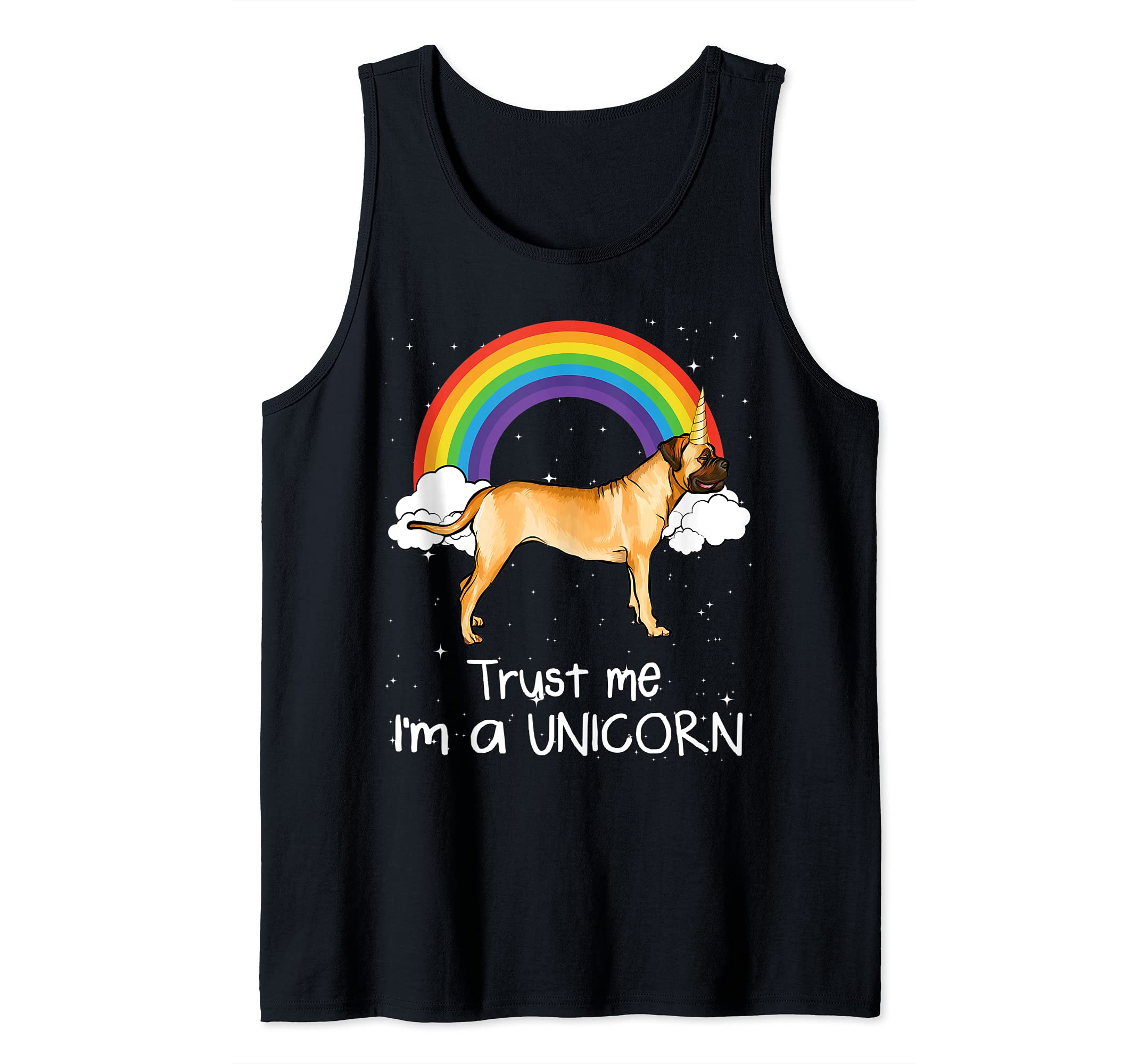 Rainbow Bullmastiff Trust Me I'm A Unicorn Dog Tank Top