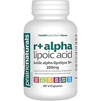 Prairie Naturals R(+) Alpha Lipoic Acid 200mg (R+ ALA) provides antioxidants for the maintenance of good health - 60 Vegan Ca