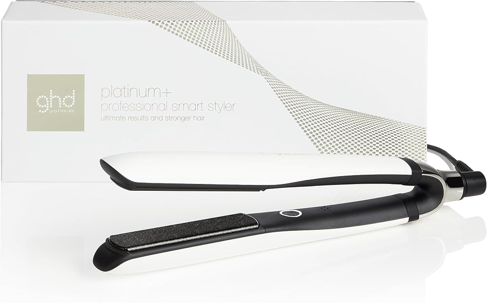 ghd Platinum+ Hair Straightener & Styler White UK Plug - Ultra-zone Technology