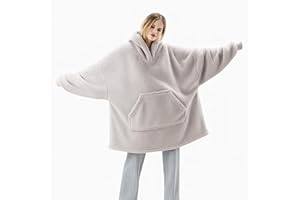 Wearable Blanket Hoodie for Adult, Oversized Blanket Hoodie with Pocket