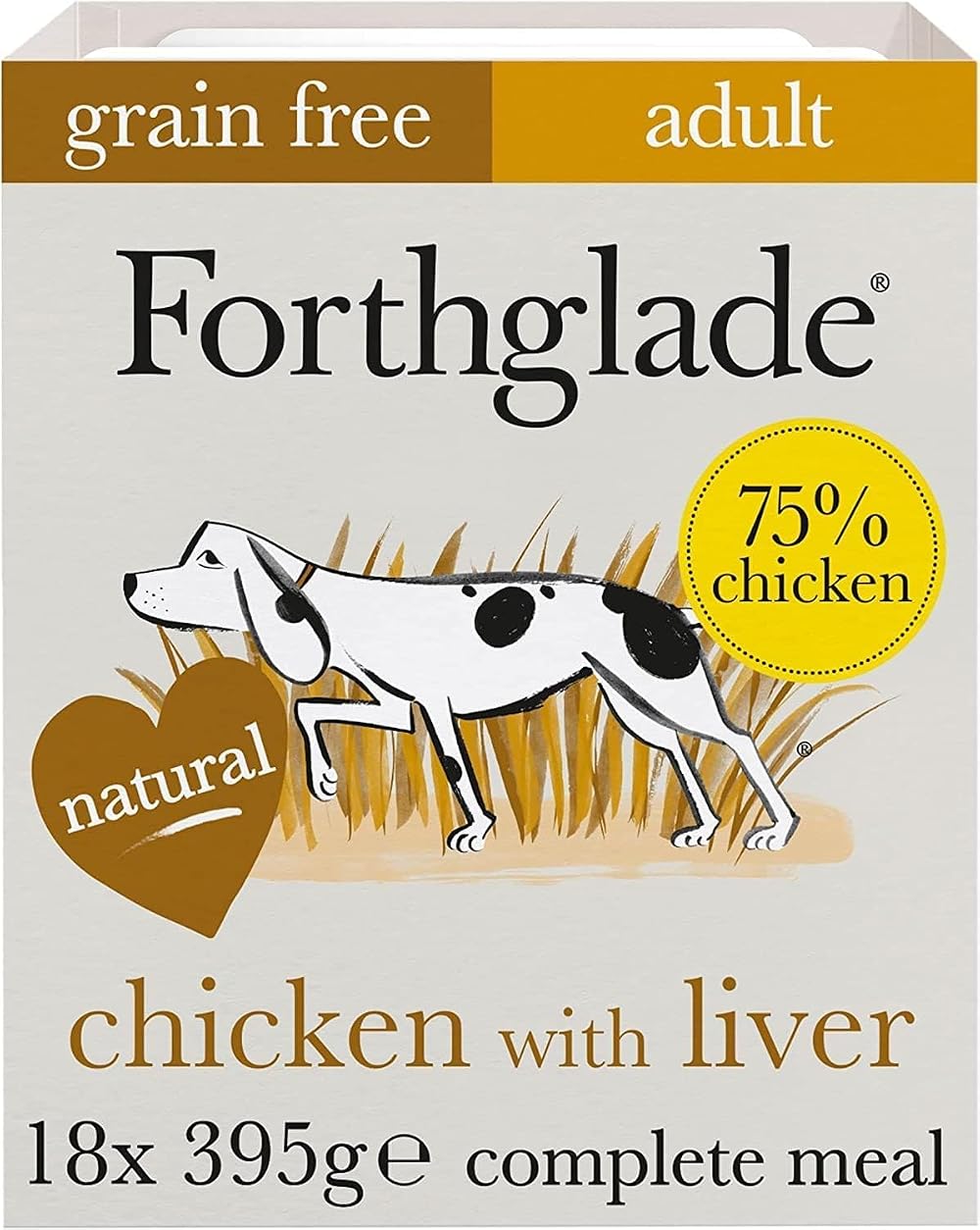 Forthglade Wet Dog Food 18x395g Grain Free Chicken Liver & Veg